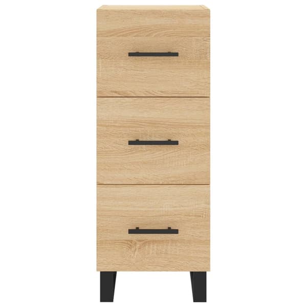 vidaXL Skjenk sonoma eik 34,5x34x90 cm konstruert tre