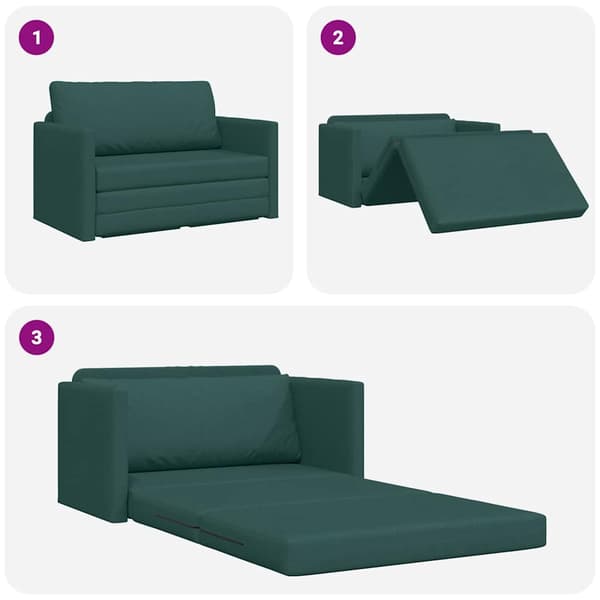 vidaXL Soffsäng 110cm Mörkgrön tyg