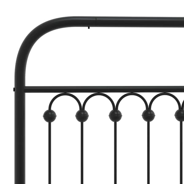 vidaXL Utskiftbar sengegavl i metall svart 80 cm