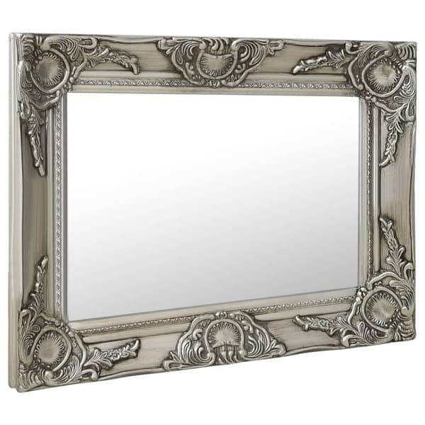 vidaXL Väggspegel barockstil 50x40 cm silver
