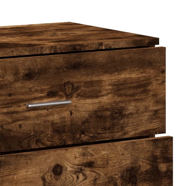 vidaXL Skjenk røkt eik 60x39x80 cm konstruert tre