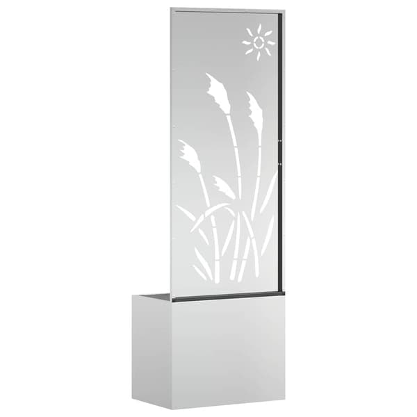vidaXL Trädgårds integritetsskärm Silver 50 x 140 cm Galvaniserat stål