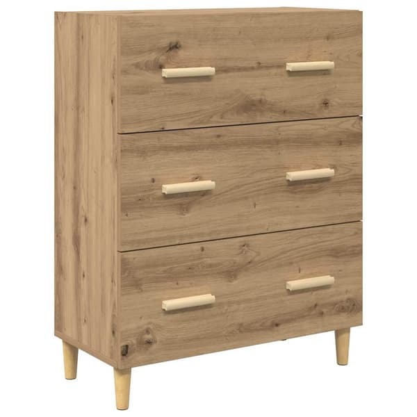 vidaXL Serviesskap Artisan Eik 69,5 x 34 x 90 cm Konstruert tre