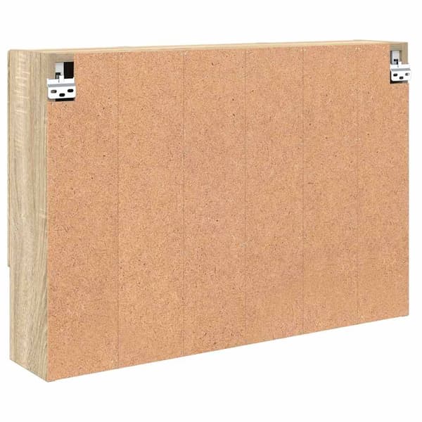 vidaXL Baderomsspeilskap Sonoma eik 80 x 17 x 55 cm Konstruert tre