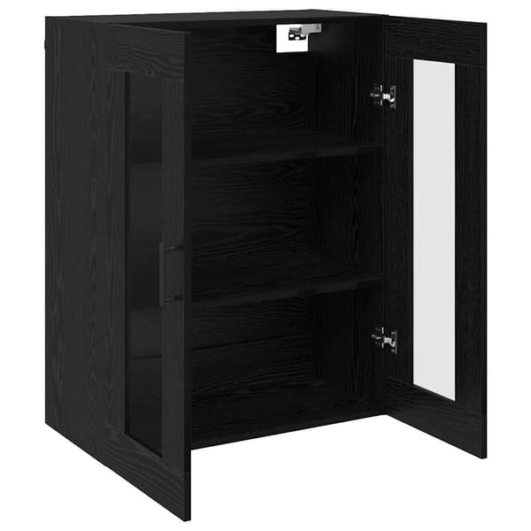 vidaXL Serviesskap Svart Eik 69,5 x 34 x 90 cm Konstruert tre