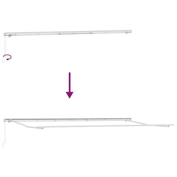vidaXL Innvendbar Markise Lysegrå 600 × 350 cm Polyester, metall