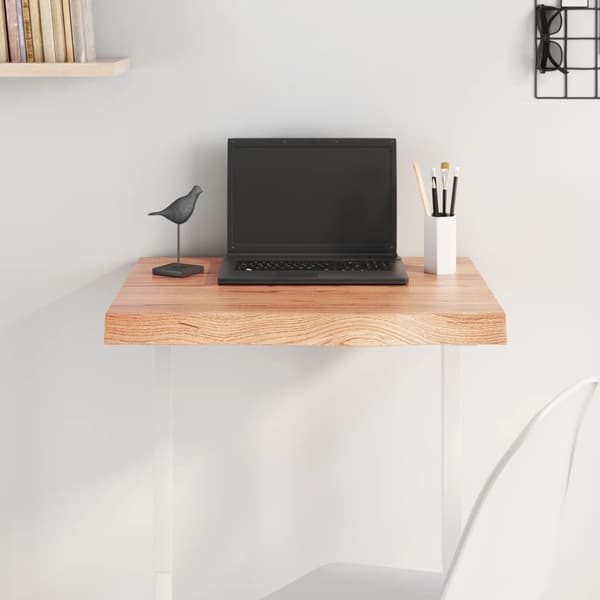 vidaXL Bordplate lysebrun 60x40x(2-6) cm behandlet heltre eik