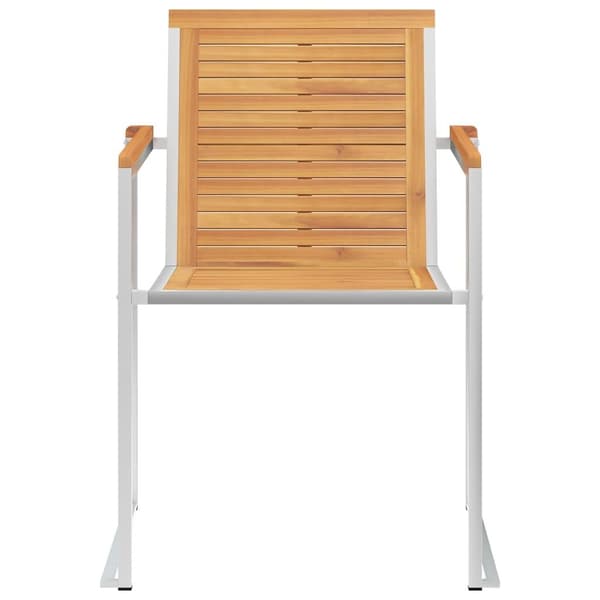 vidaXL Trädgårdsstolar med dynor 4 st massiv teak