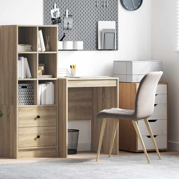 vidaXL Skrivebord Sonoma eik 60 x 50 x 76 cm
