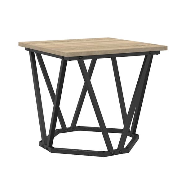 vidaXL Sidebordssett 2 pcs Sonoma eik Konstruksjonsvirke og stål