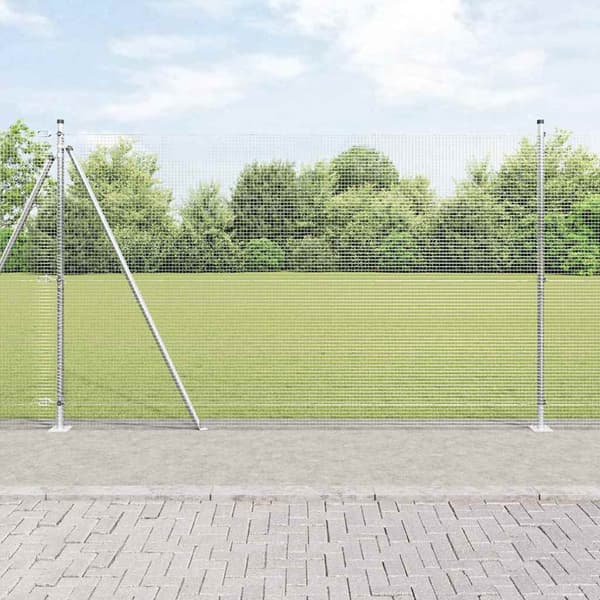 vidaXL Stängselstolpe Silver