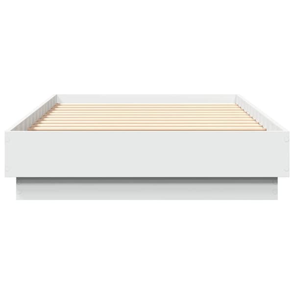 vidaXL Sängram vit 75x190 cm konstruerat trä