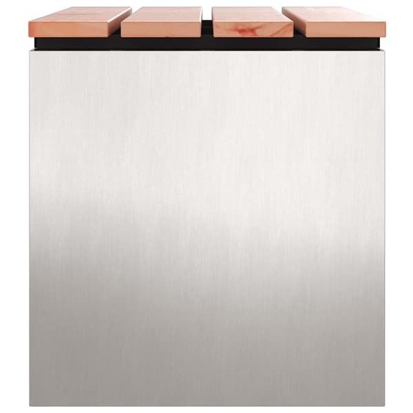 vidaXL Hagebenk sølv 60 x 40 x 43 cm Rustfritt stål