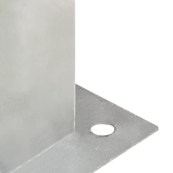 vidaXL Stolpeankere 4 stk galvanisert metall 71 mm