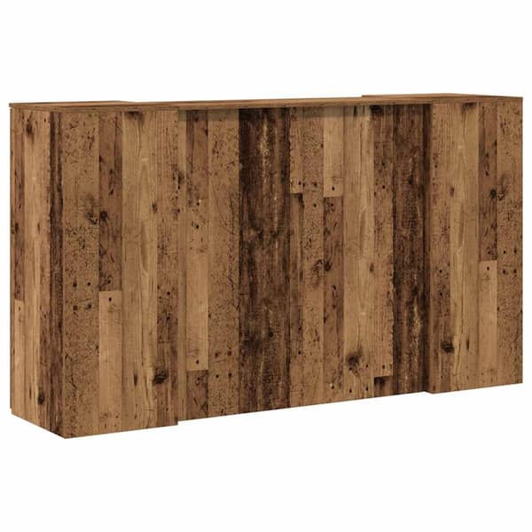 vidaXL Receptionsdisk åldrat trä 180x50x103,5 cm konstruerat trä