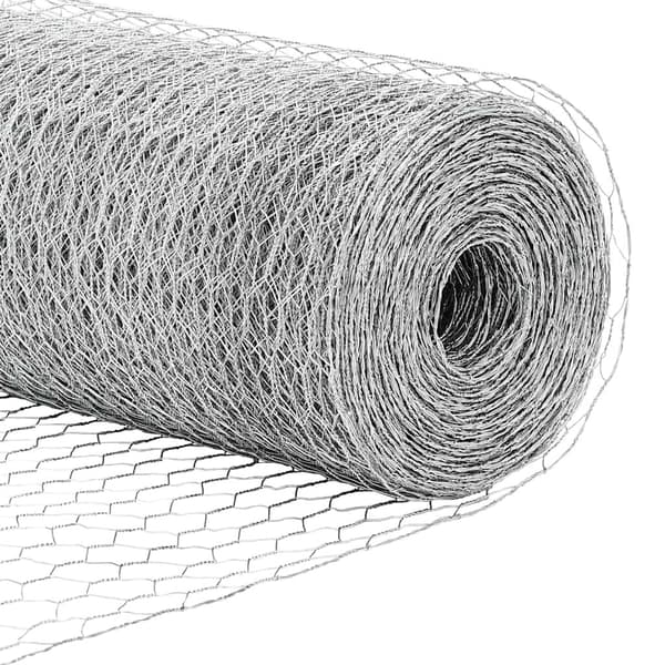 vidaXL Hexagonstängsel Silver 0,6 x 10 m Galvaniserat stål