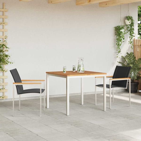 vidaXL Hage Spisegruppe 3 pcs Brun Solid akasietre