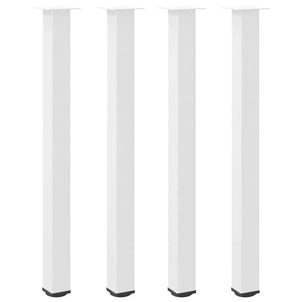 vidaXL Soffbordsben 4 st vit 110-112 cm stål