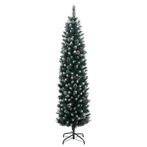 vidaXL Kunstig slankt juletre 300 LED 180 cm