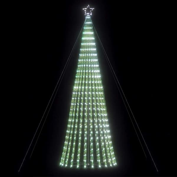 vidaXL LED julgran 1028 LED kallvit 403 cm