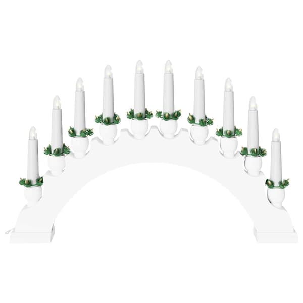 vidaXL Julelys Bue med 10 LED Lys 3 pcs Hvit 47 x 5 x 29 cm