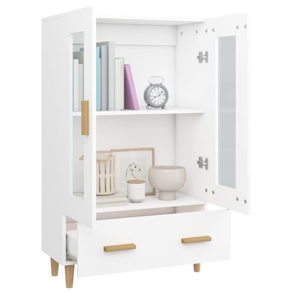 vidaXL Highboard hvit 70x31x115 cm konstruert tre