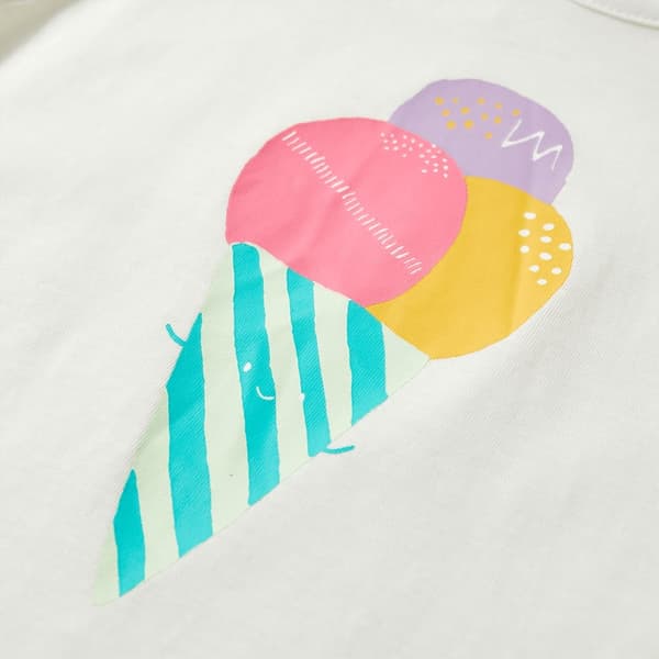 vidaXL T-shirt för barn ecru 116