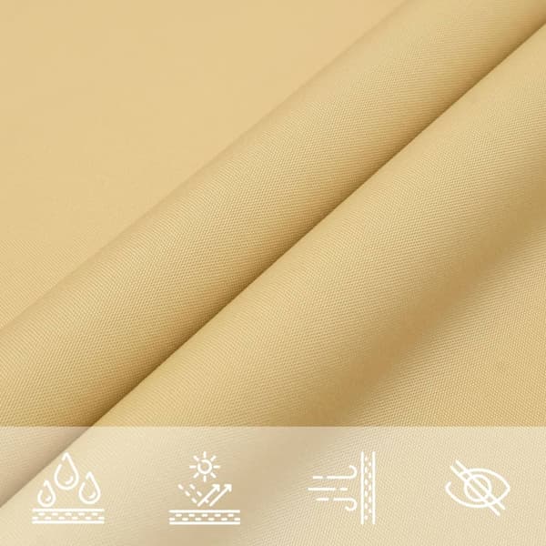 vidaXL Solsegel sandfärgat 2x2 m 100% polyesteroxford