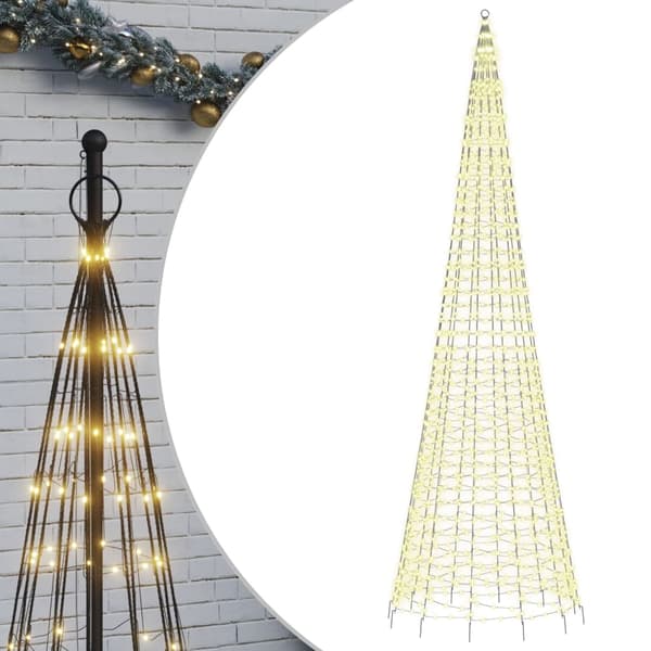 vidaXL LED julgran 1534 LEDs varmvit 500 cm