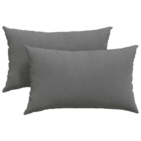 vidaXL Soffkuddar 2 st Mörkgrå 50 x 30 cm tyg