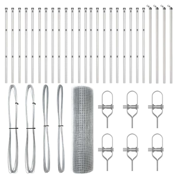 vidaXL Stängselstolpe Silver