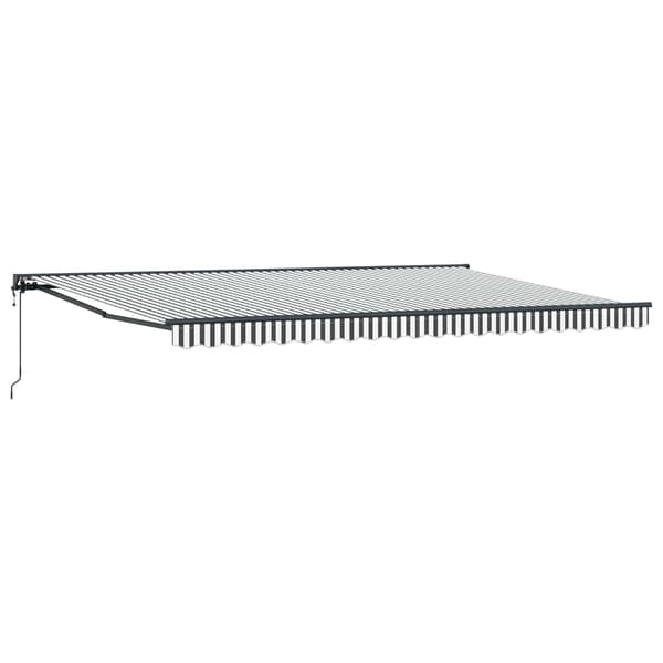 vidaXL Markisram Antracit och vitt 500 × 300 cm