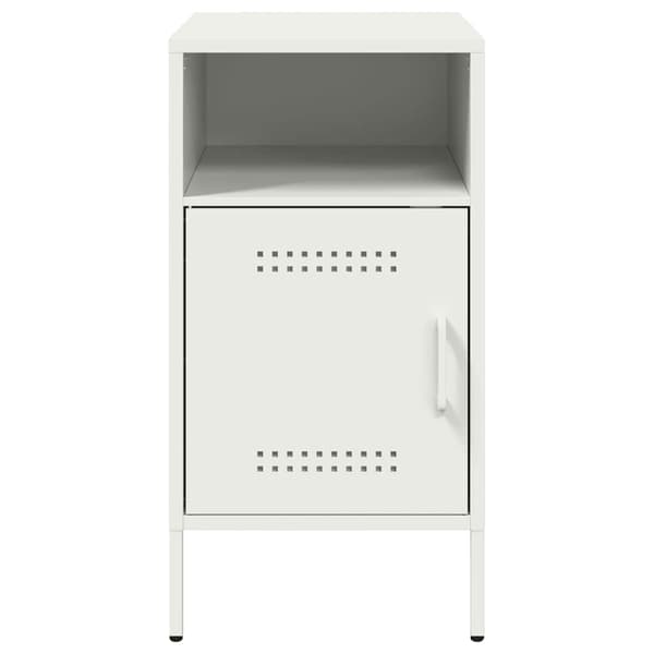 vidaXL Sängbord 2 st vit 36x39x68 cm stål