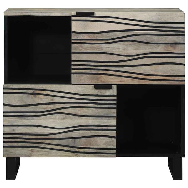 vidaXL Sideboard Hvit 80 x 33 x 75 cm heltre mango