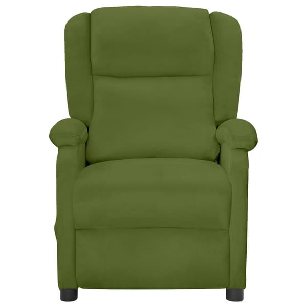 vidaXL Elektrisk reclinerfåtölj ljusgrön sammet