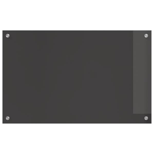 vidaXL Köksskydd Mörkgrå 80 x 50 cm härdat glas