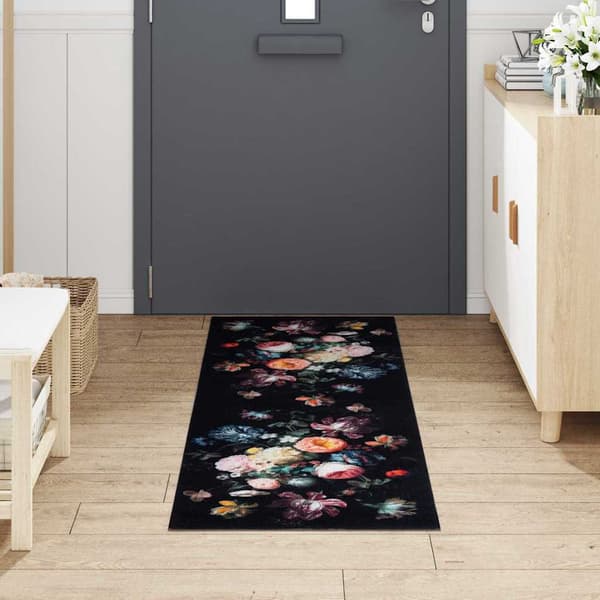 vidaXL Köksmatta Svart 180 x 60 cm Sammet