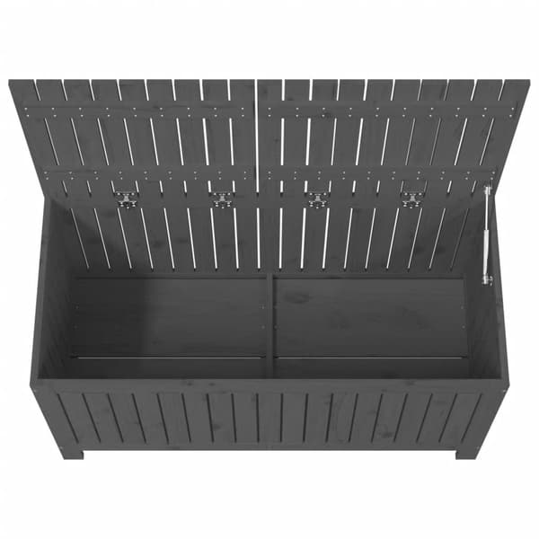 vidaXL Putekasse grå 121x55x64 cm heltre furu