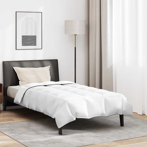 vidaXL Vinterdyna med Kudde med kudde 2 pcs Vit Dunfjäder