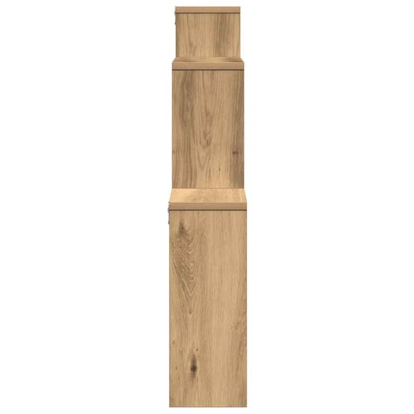 vidaXL Vegghylle artisan eik 80x15x78,5 cm konstruert tre
