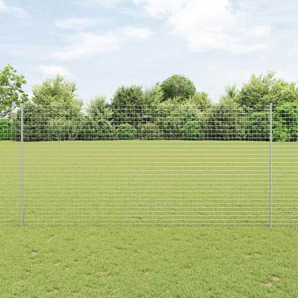 vidaXL Stängselstolpe 44 pcs Silver 200 cm Stål
