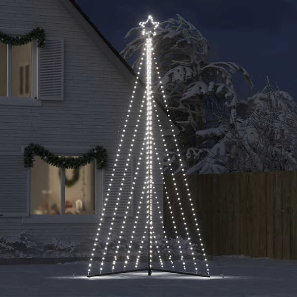 vidaXL LED julgran 570 LEDs kallvit 399 cm