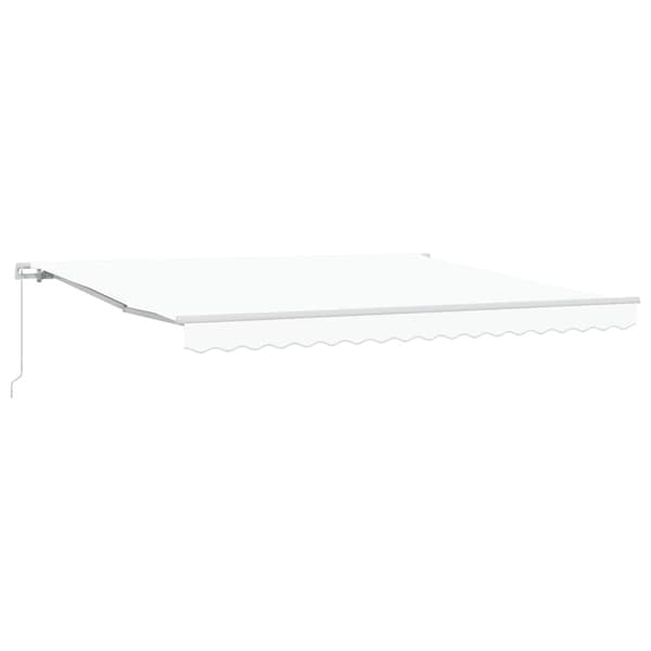 vidaXL Innvendbar Markise Hvit 400 × 300 cm Polyester og aluminium