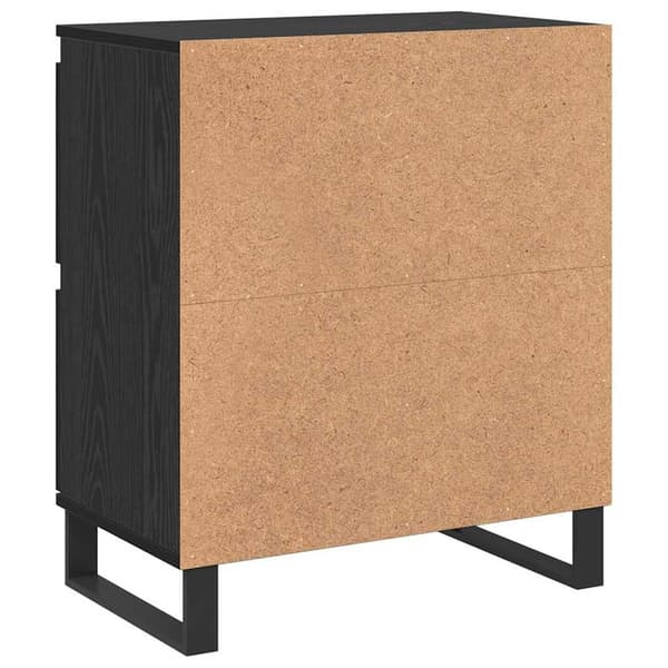 vidaXL Serviesskap 2 pcs Svart Eik 60 x 35 x 70 cm