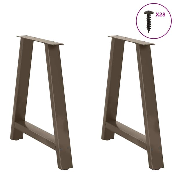 vidaXL Soffbordsben A-formade 2 st 80x(72-73) cm stål