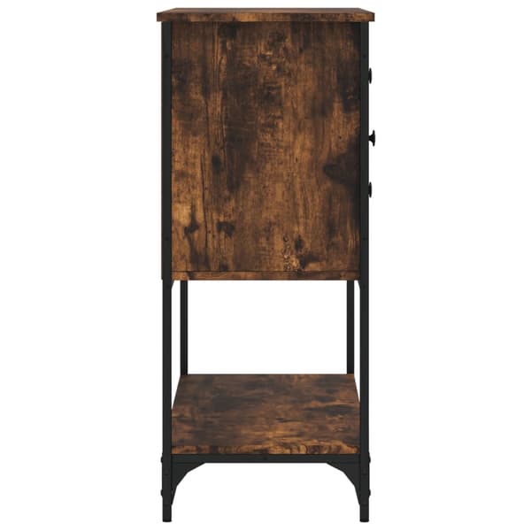 vidaXL Skjenk røkt eik 100x36x85 cm konstruert tre