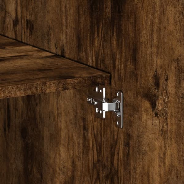 vidaXL Highboard røkt eik 80x42,5x185 cm konstruert tre
