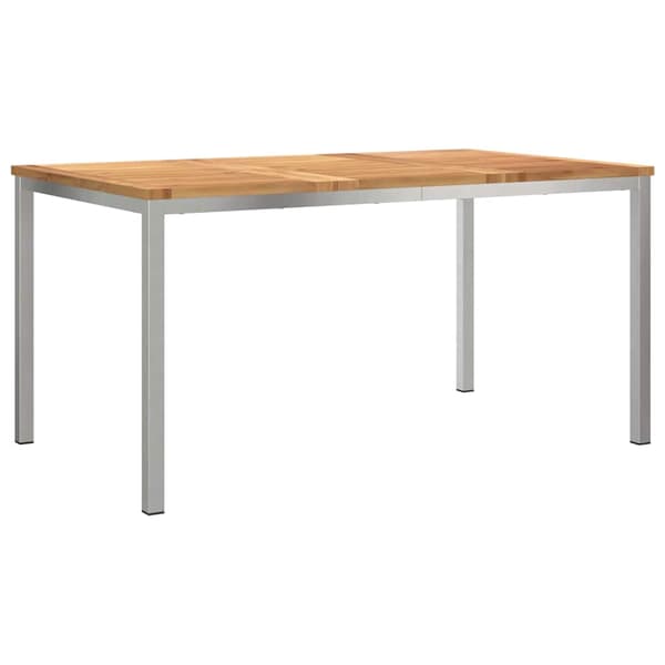 vidaXL Trädgårdsmöbelset 5 pcs Brun Massivt teakträ