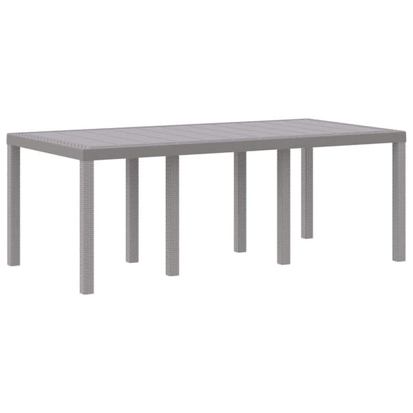 vidaXL Trädgårdsmöbelset 7 pcs Ljusgrå Polypropylen