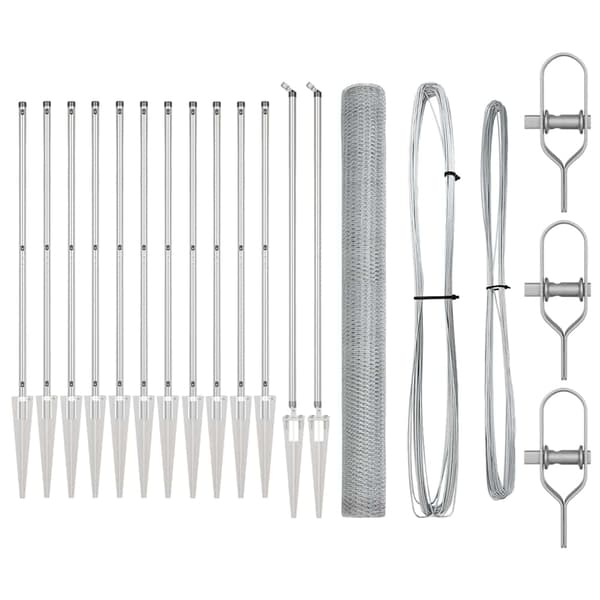 vidaXL Stängselstolpe Silver